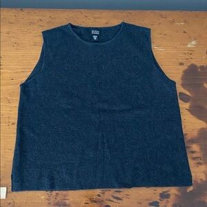 Eileen Fisher grey capsule wardrobe tank size S Italian yarn Hong Kong